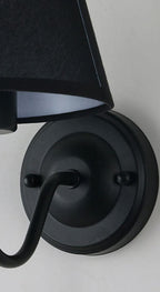 Modern Fabric Bell Shade Bend Arm 1-Light Wall Sconce Lamp Lumendat