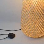 Modern Bamboo Weaving Column 1-Light LED Standing Floor Lamp Lumendat