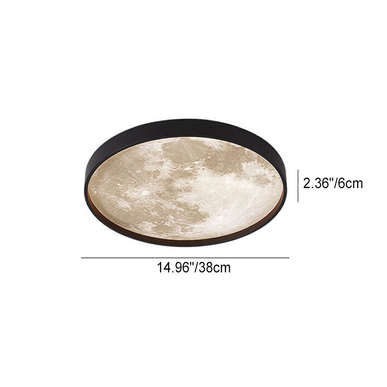 Nordic Creative Moon Round LED Flush Mount Ceiling Light BulbSquare