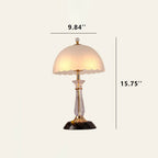 Modern European Textured Glass Dome Shade 2-Light Table Lamp Lumendat