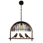 Vintage Creative Iron Birdcage 1-light Pendant Light BulbSquare