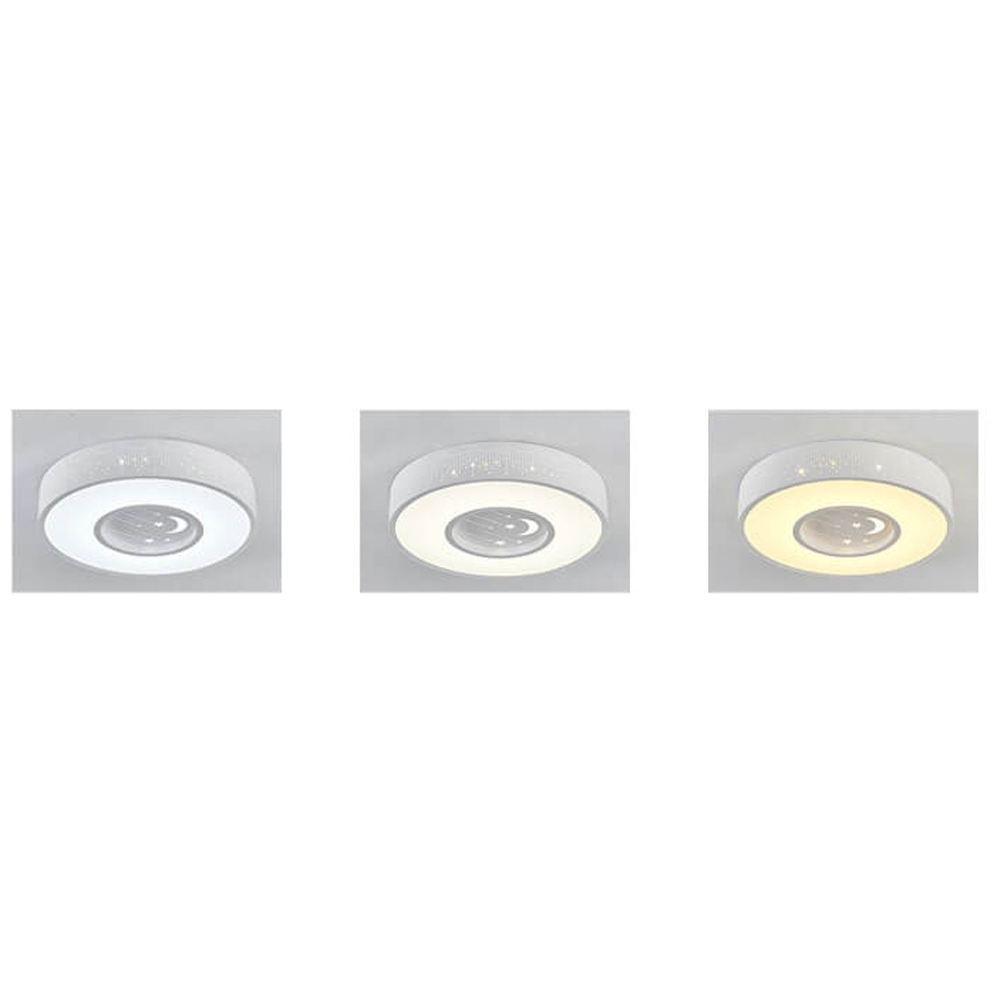 Lumendat Modern Minimalist Starry Sky Round Children's LED Flush Mount Ceiling Light Lumendat