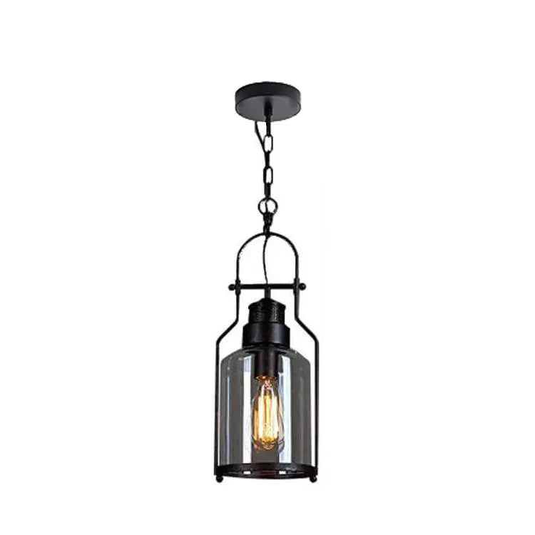 Industrial Vintage Iron Glass Jar 1-light Pendant Light Lumendat