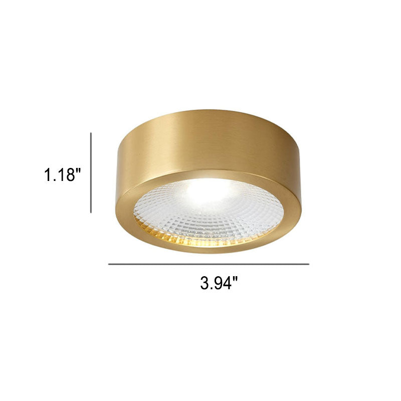 Nordic Light Luxury All Copper Ultra-thin LED Flush Mount Light BulbSquare