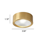 Nordic Light Luxury All Copper Ultra-thin LED Flush Mount Light BulbSquare