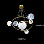 Lumendat Contemporary Creative Glass Balls 7-Light Chandelier For Bedroom Lumendat