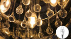 Modern Glass Shade Crystal Hanging 6-light Chandelier Lumendat