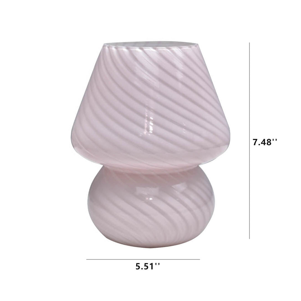 Retro Creative Glass Mushroom 1-Light LED Night Light Table Lamp Lumendat