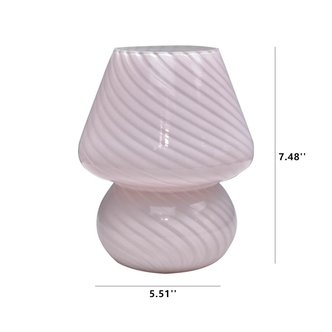 Retro Creative Glass Mushroom 1-Light LED Night Light Table Lamp Lumendat