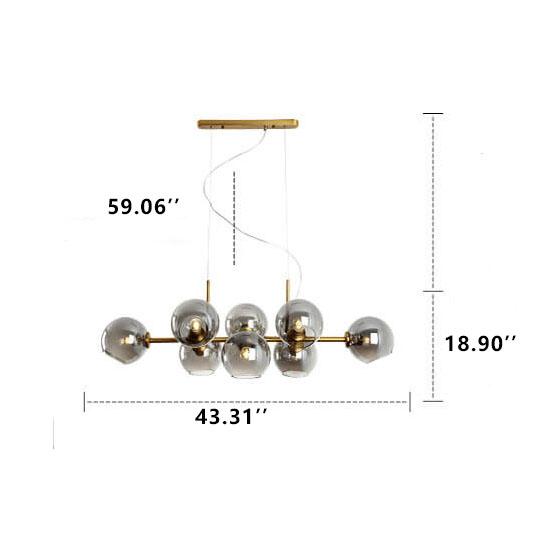 Modern Glass Magic Bean 8-light LED Chandelier