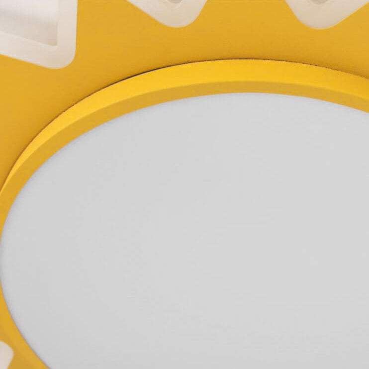 Creative Cartoon Sun Shaped LED Flush Mount Ceiling Light Lumendat