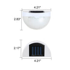 Solar Semi Circle Outdoor Waterproof Light Shadow Fence Wall Sconce Lamp Lumendat