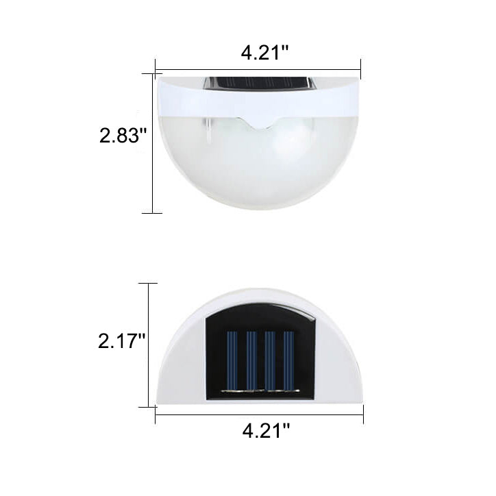 Solar Semi Circle Outdoor Waterproof Light Shadow Fence Wall Sconce Lamp Lumendat