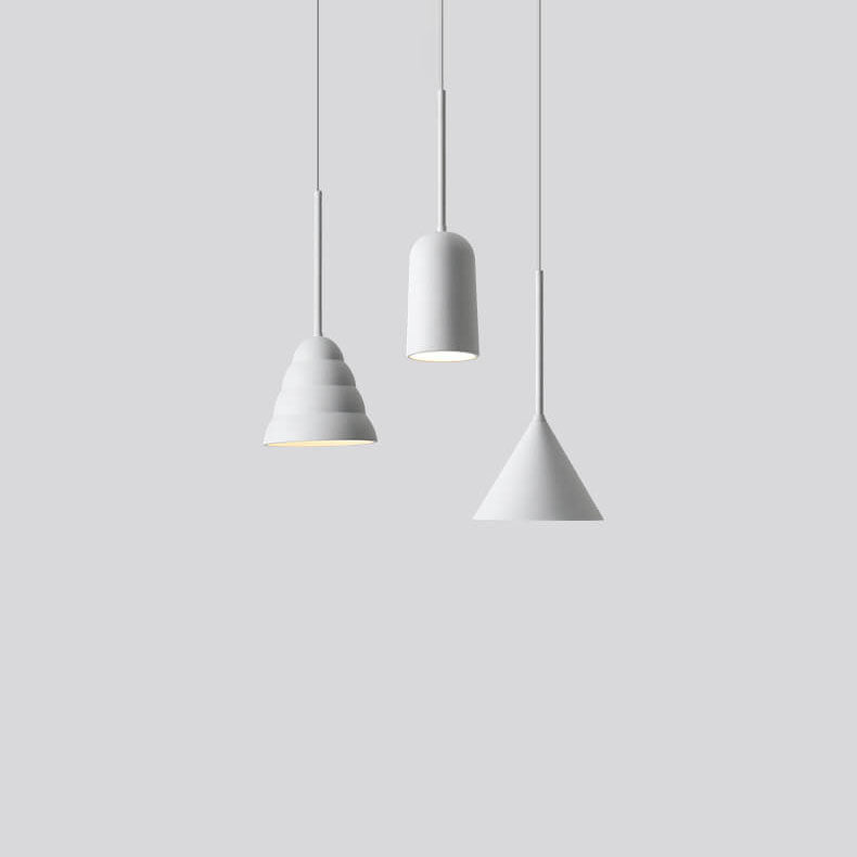 Modern Minimalist Macaron Geometric Metal 1-light Pendant Light BulbSquare