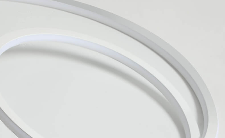 Nordic Minimalist Double Circle LED Flush Mount Ceiling Light Lumendat