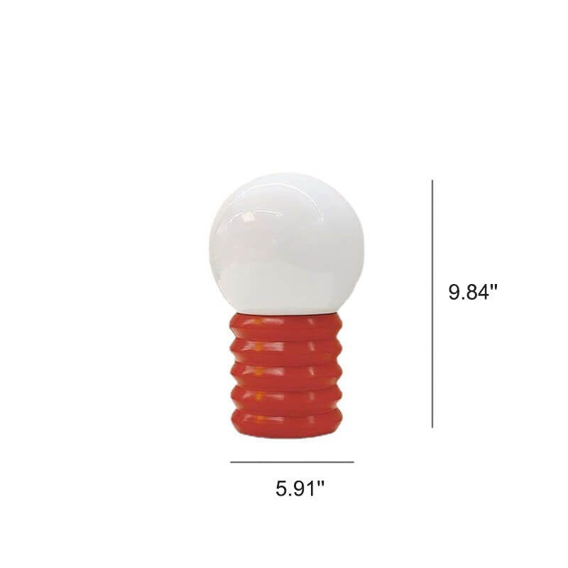 Vintage Orange Solid Glass 1-Light Table Lamp Lumendat