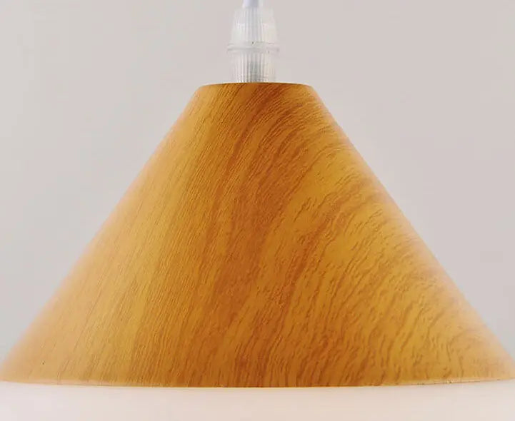 Nordic Wood Grain Glass Cone Shaped 1-light Pendant Light Lumendat