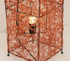 Minimalist Rattan Weaving Column Shaped 3-Light Standing Floor Lamp Lumendat