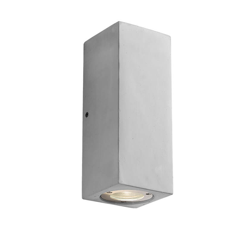 Industrial Cement Square Outdoor 1-Light Waterproof Wall Sconce Lamp Lumendat