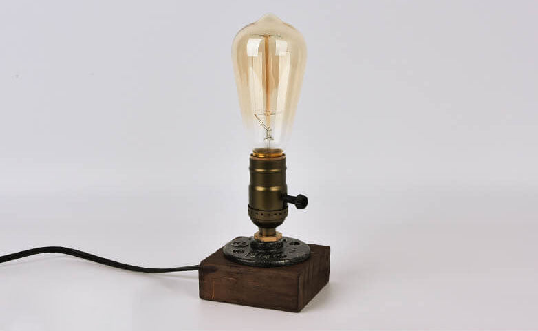 Vintage Industrial Iron Bulb 1-Light Table Lamp Lumendat