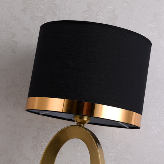 Modern Luxury Fabric Ring Base 1-Light Table Lamp Lumendat