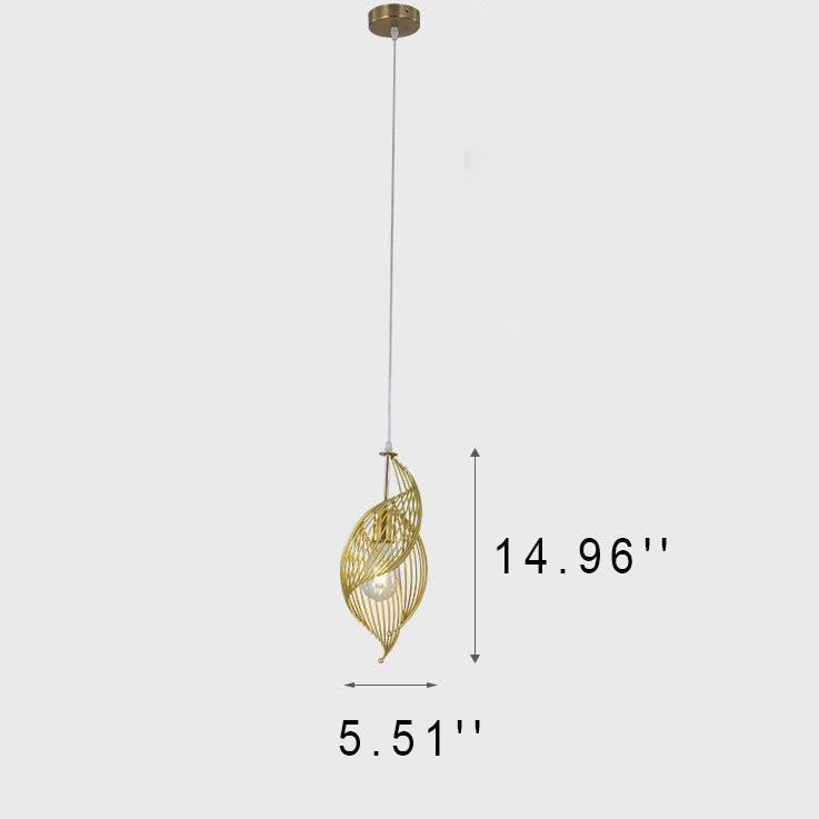 Nordic Creative Iron Sea Snail Shape 1-light Pendant Light BulbSquare