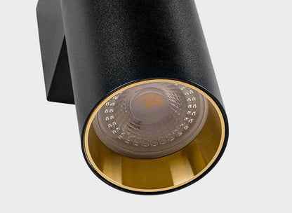 Simple Aluminum Cylindrical 2-Light Wall Sconce Lamp