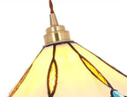 Vintage Tiffany Stained Glass Umbrella Shape 1-light Pendant Light BulbSquare