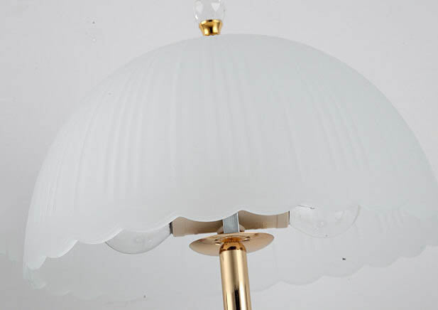 Modern European Textured Glass Dome Shade 2-Light Table Lamp Lumendat
