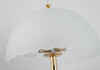 Modern European Textured Glass Dome Shade 2-Light Table Lamp Lumendat