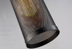 Vintage Wrought Iron Metal Mesh Cylindrical 1-light Pendant Light BulbSquare