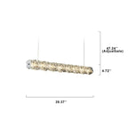 Modern Minimalist Linear Crystal LED Chandelier Lumendat