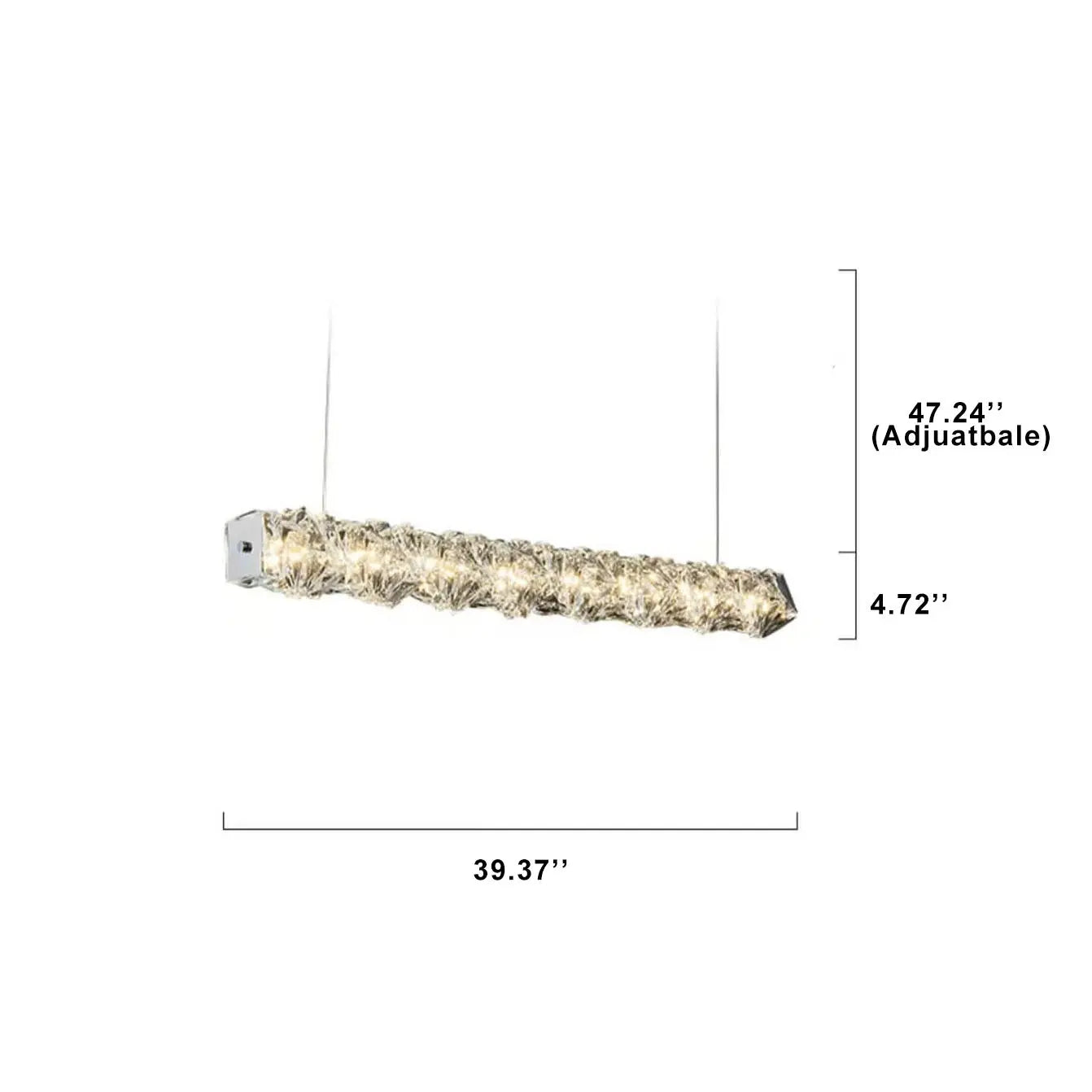 Modern Minimalist Linear Crystal LED Chandelier Lumendat