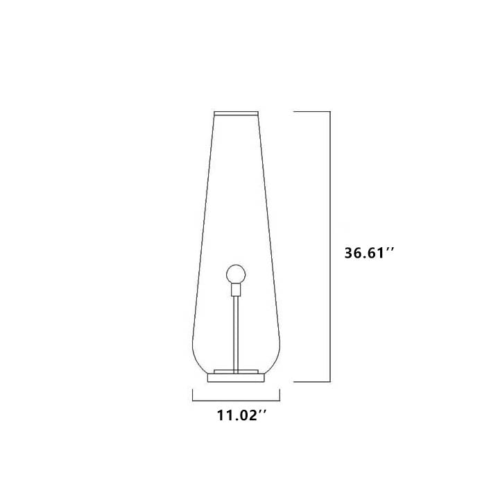 Modern Bamboo Weaving Column 1-Light LED Standing Floor Lamp Lumendat