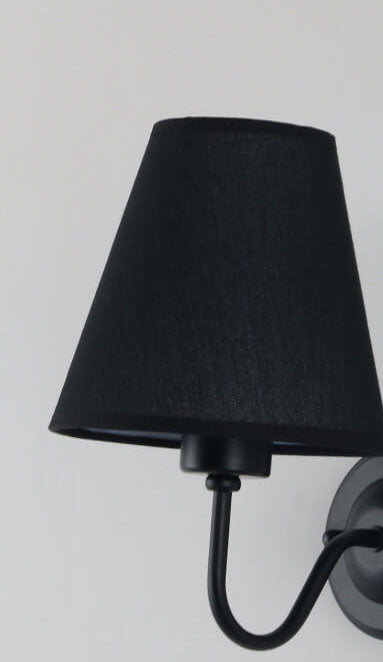 Modern Fabric Bell Shade Bend Arm 1-Light Wall Sconce Lamp Lumendat