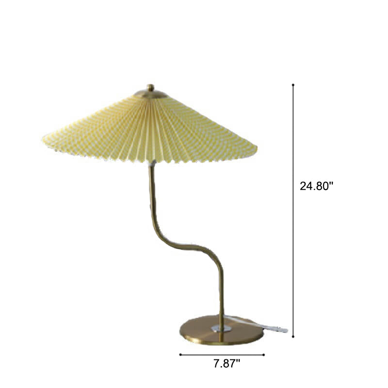 Retro Pleated Umbrella Shaped 1-Light Decorative Table Lamp Lumendat