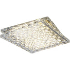 Modern Luxury Crystal Square LED Flush Mount Ceiling Light