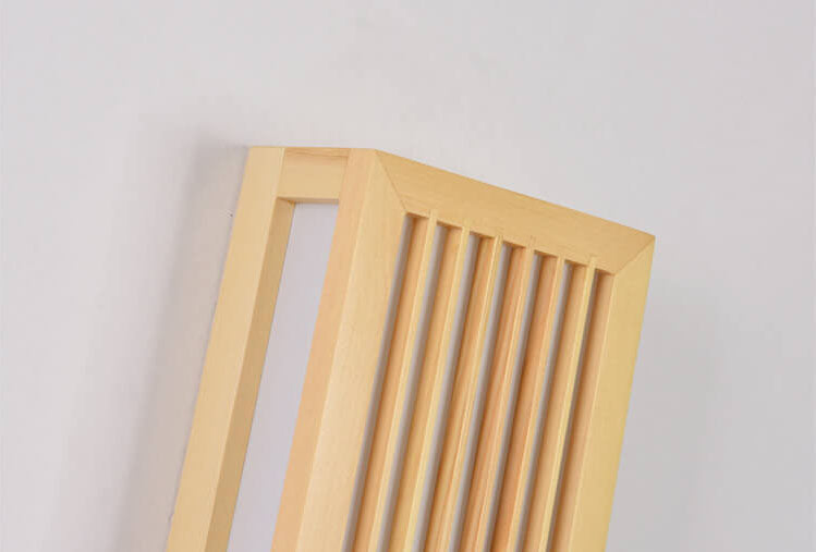Modern Minimalist Solid Wood Acrylic Rectangular LED  Wall Sconce Lamp for Living Room
