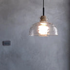 Nordic Clear Rippled Glass Shaded 1-light Pendant Light Lumendat