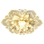Modern Crystal Flower Shape LED Flush Mount Ceiling Light BulbSquare