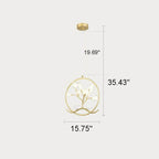 Nordic Metal Circular Bird Branch 9-light Chandelier BulbSquare