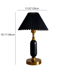 Retro Pleated Shade Column Base 1-Light Table Lamp Lumendat