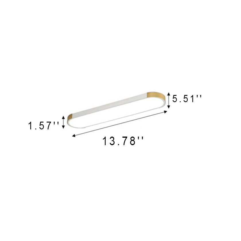 Modern Minimalist Rectangular Ring LED Flush Mount Ceiling Light BulbSquare