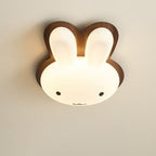 Modern Funny Bunny Kids Iron Acrylic LED Flush Mount Light