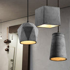 Industrial Simplicity Cement Geometric 1-light Pendant Light BulbSquare
