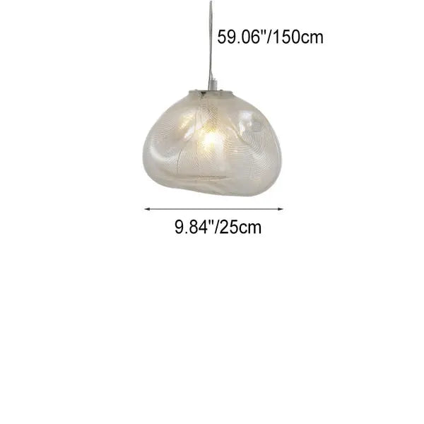 Modern Shaped Glass 1-light Cloud Suspension Pendant Light Lumendat