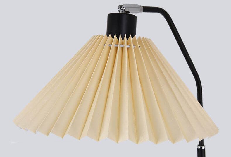 Minimalist Fabric Pleated Shade 1-Light Standing Floor Lamp Lumendat