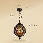 Retro Industrial Globe Shape 1-light Outdoor Waterproof Pendant Light Lumendat