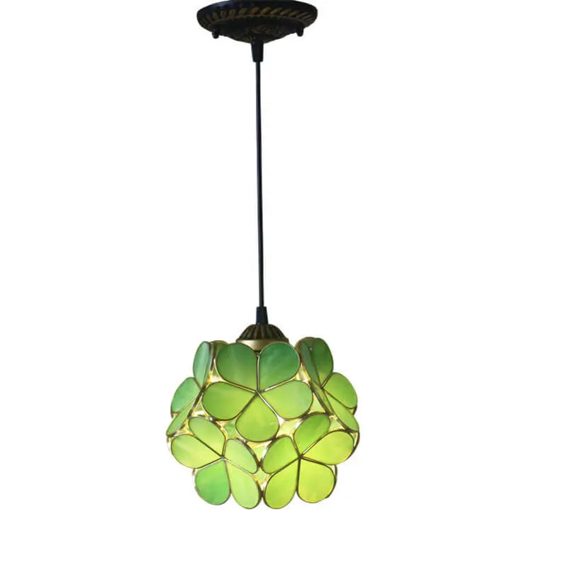 Vintage Stained Glass Petal 1-light Pendant Light Lumendat