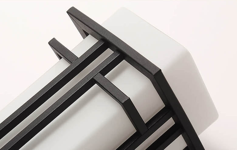 Modern Glass Square Iron 1-Light Waterproof Outdoor Wall Sconce Lamp Lumendat